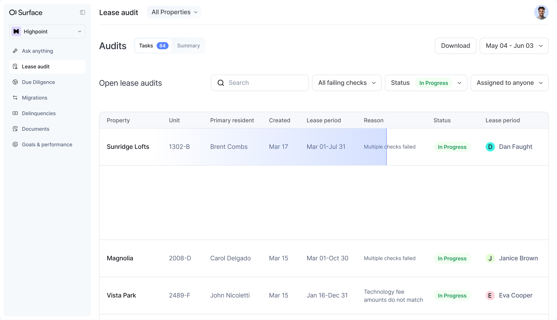Lease Audit With Surface Ai Mob